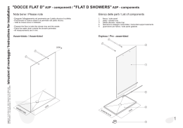 "DOCCE FLAT D" A2P - componenti / "FLAT D SHOWERS