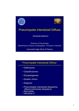 Pneumopatie Interstiziali Diffuse