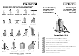 Spray-Matic 10 B - Birchmeier Sprühtechnik AG