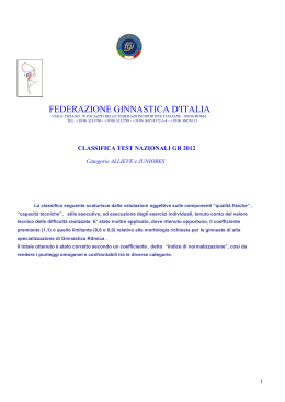 Classifiche - Federazione Ginnastica d`Italia
