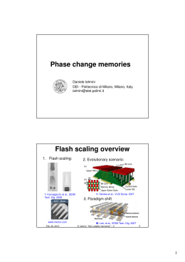 Phase change memories Flash scaling overview
