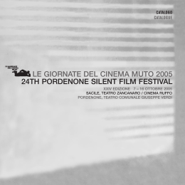 LE GIORNATE DEL CINEMA MUTO 2005 24TH PORDENONE
