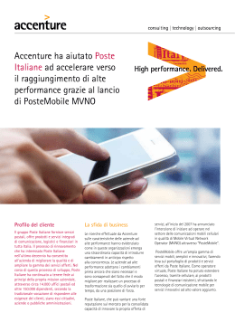 Accenture ha aiutato Poste Italiane ad accelerare verso il