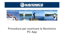 Procedura per scaricare la Navionics PC App