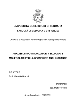 Tesi Matteo Colina - Università degli Studi di Ferrara