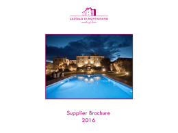 Brochure Fornitori 2016 - Castello di Montignano