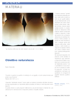 Obiettivo Naturalezza - Smaniotto Biotecnologie Dentali