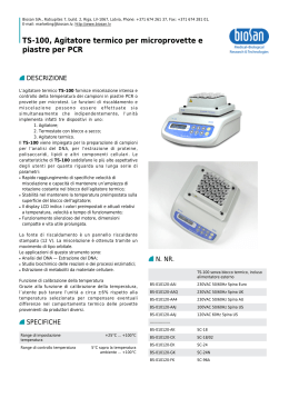 TS-100, Agitatore termico per microprovette e piastre per PCR