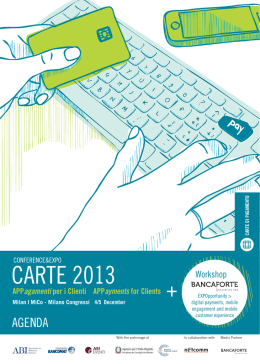 Carte 2013 agenda - Consorzio BANCOMAT
