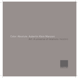 Color. Absolute. Aubertin Klein Manzoni Art. A universe