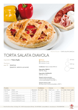 torta salata diaVola - Dessert Service Verona