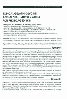 Topical gelatin-glycine and alpha-hydroxy acids for photoaged skin