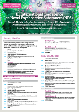 III International Conference on Novel Psychoactive Substances (NPS):