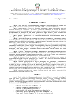 Decreto Distacco Docenti Tutor Coordinatori TFA II Ciclo