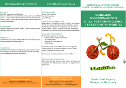 SEMINARIO NUTRIZIONE Bologna - Ordine dei Medici Chirurghi e