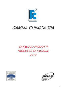 NEW CATALOGO new - Gamma Chimica SpA