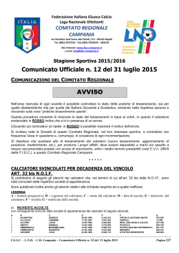 cu 12 2015-2016 - Comitato Regionale Campania