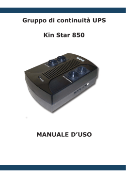 Gruppo di continuità UPS Kin Star 850 MANUALE D