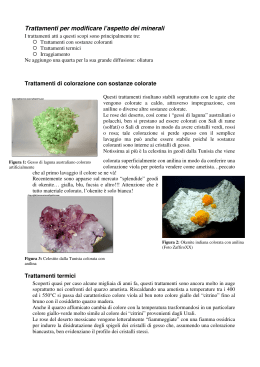 Trattamenti per modificare l`aspetto dei minerali