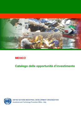 MEXICO Catalogo delle opportunità d`investimento