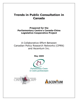 Trends of public consultation in Canada