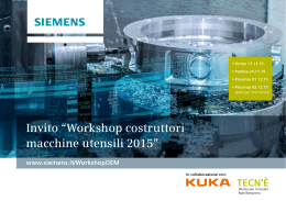 Invito “Workshop costruttori macchine utensili 2015”