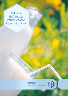 Industria dei prodotti lattiero caseari Le soluzioni inox
