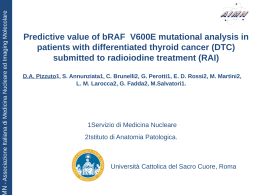 Predictive value of bRAF V600E mutational analysis in patients with