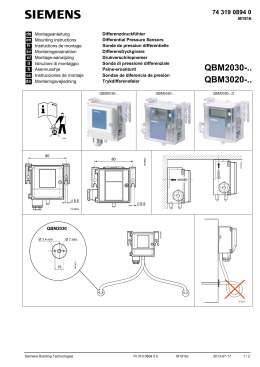 Differenzdruckfühler QBM2030-.., QBM3020-