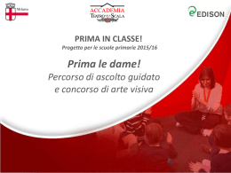 Progetto "Prima le dame" - Accademia Teatro alla Scala