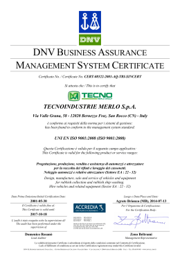 dnvbusiness assurance management system certificate
