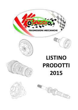 Listino prodotti 2015 - Bacci Romano Trasmissioni Meccaniche