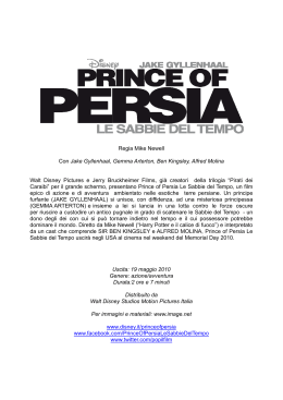Scarica il pressbook completo di Prince of Persia