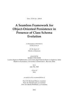 A Seamless Framework for Object-Oriented Persistence in Presence