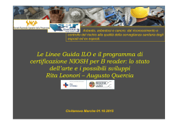le linee guida ILO e il programma di certicazione NIOSH B
