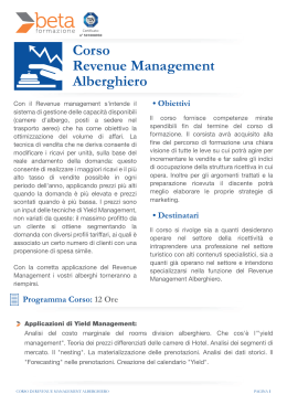 pdf Corso Revenue Management Alberghiero