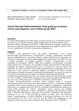 Tumori Stromali Gastrointestinali: linee guida per la pratica clinica