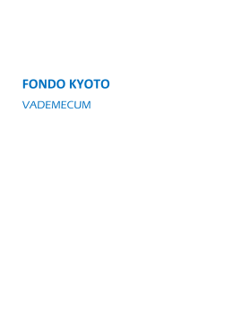 FONDO KYOTO - Cassa Depositi e Prestiti