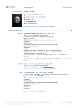 Curriculum vitae Colombi - Passivhouse Pichler Italy by TAAUT
