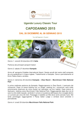 CAPODANNO 2015 - Viaggi in Uganda