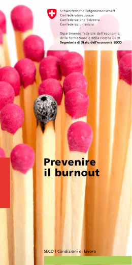 Prevenire il burnout
