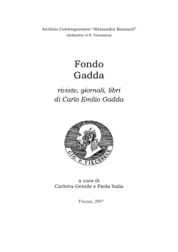 Fondo Carlo Emilio Gadda. Riviste, giornali, libri