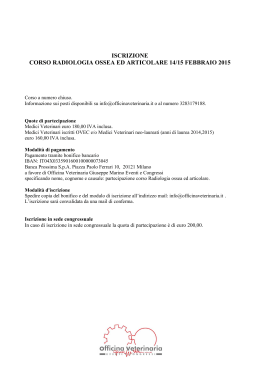 iscrizione corso radiologia ossea ed articolare 14/15 febbraio 2015