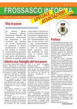 Numero 3 - 2012 - Comune di Frossasco