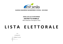 Lista Ufficio Elettorale Romagnano Sesia