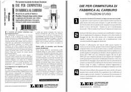 Istruzioni in italiano per il Factory Crimp della LEE