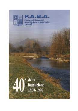 P.A.B.A. 40° della fondazione 1958 – 1998