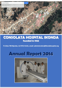 TABLE OF CONTENS - Amici Ikonda Hospital