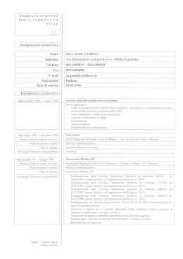 CV Gambino - Comune di Pantelleria