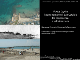 Portus Lupiae Il porto romano di San Cataldo tra